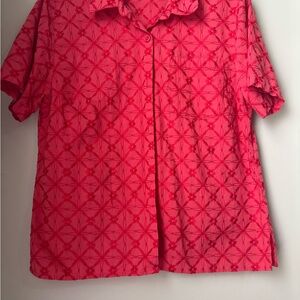 Classic Elements Vibrant Pink Button Down Shirt